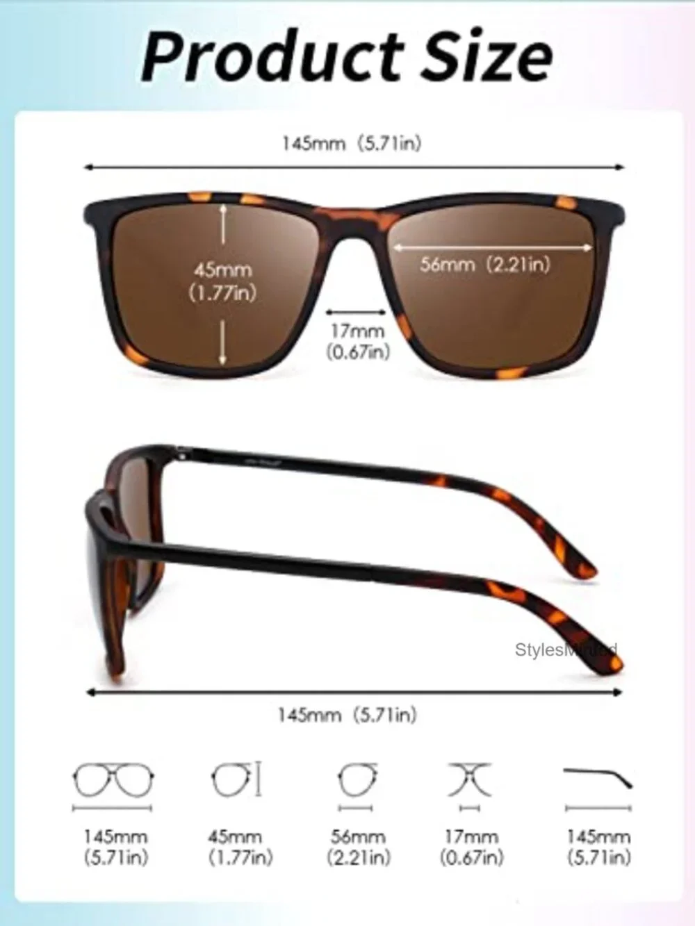 Retro Square Polarized Driving Sunglasses UV Protection Classic Men